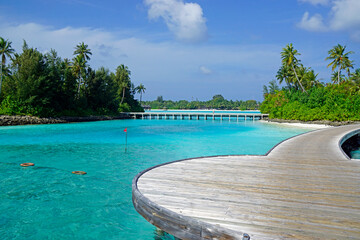 pier view on a maldive island