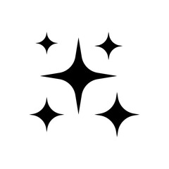 Minimalist Star Sparkle and Twinkle Vector Icon. Vector Illustration