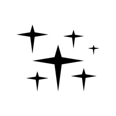 Minimalist Star Sparkle and Twinkle Vector Icon. Vector Illustration