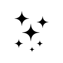 Minimalist Star Sparkle and Twinkle Vector Icon. Vector Illustration