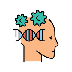 biohacking color line icon for digital and print projects.