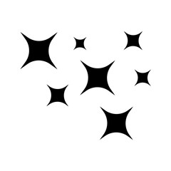 Obraz premium Minimalist Star Sparkle and Twinkle Vector Icon. Vector Illustration