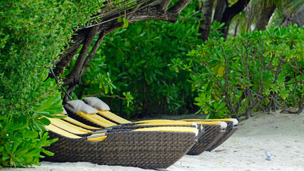 exotic tropical island on the maldives