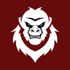 Fototapeta premium gorilla animal head mascot logo vector art illustration 