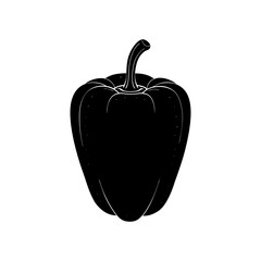 Pepper Silhouette vector illustration
