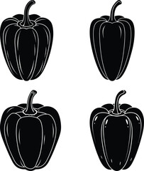 Pepper Silhouette vector illustration