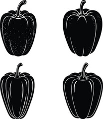 Pepper Silhouette vector illustration