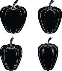 Pepper Silhouette vector illustration