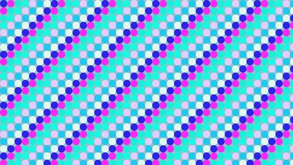 Vibrant, repeating pattern of circles in pastel hues.  Small, round shapes create an intricate visual texture, overlapping in a diagonal pattern. 