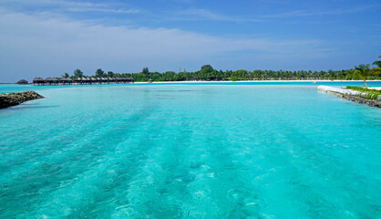 tropical island paradise on the Maldives