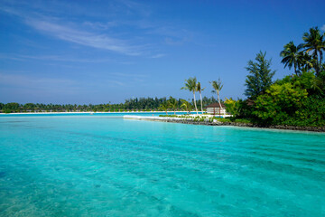 tropical island paradise on the Maldives