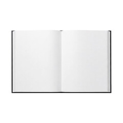 Blank Open Book Mockup &ndash; Pristine Pages Isolated on Transparent Background PNG