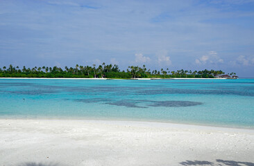 exotic tropical island on the maldives