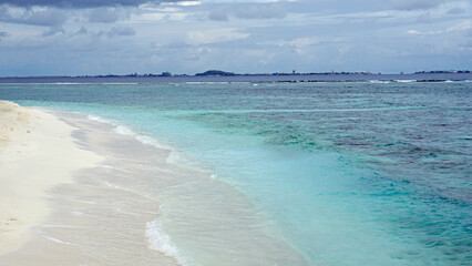 exotic tropical island on the maldives