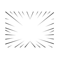 Fototapeta premium Comic Speed Line Vector. Manga Motion Effect Element.