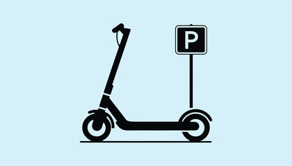 Electric Scooter Parking Icon