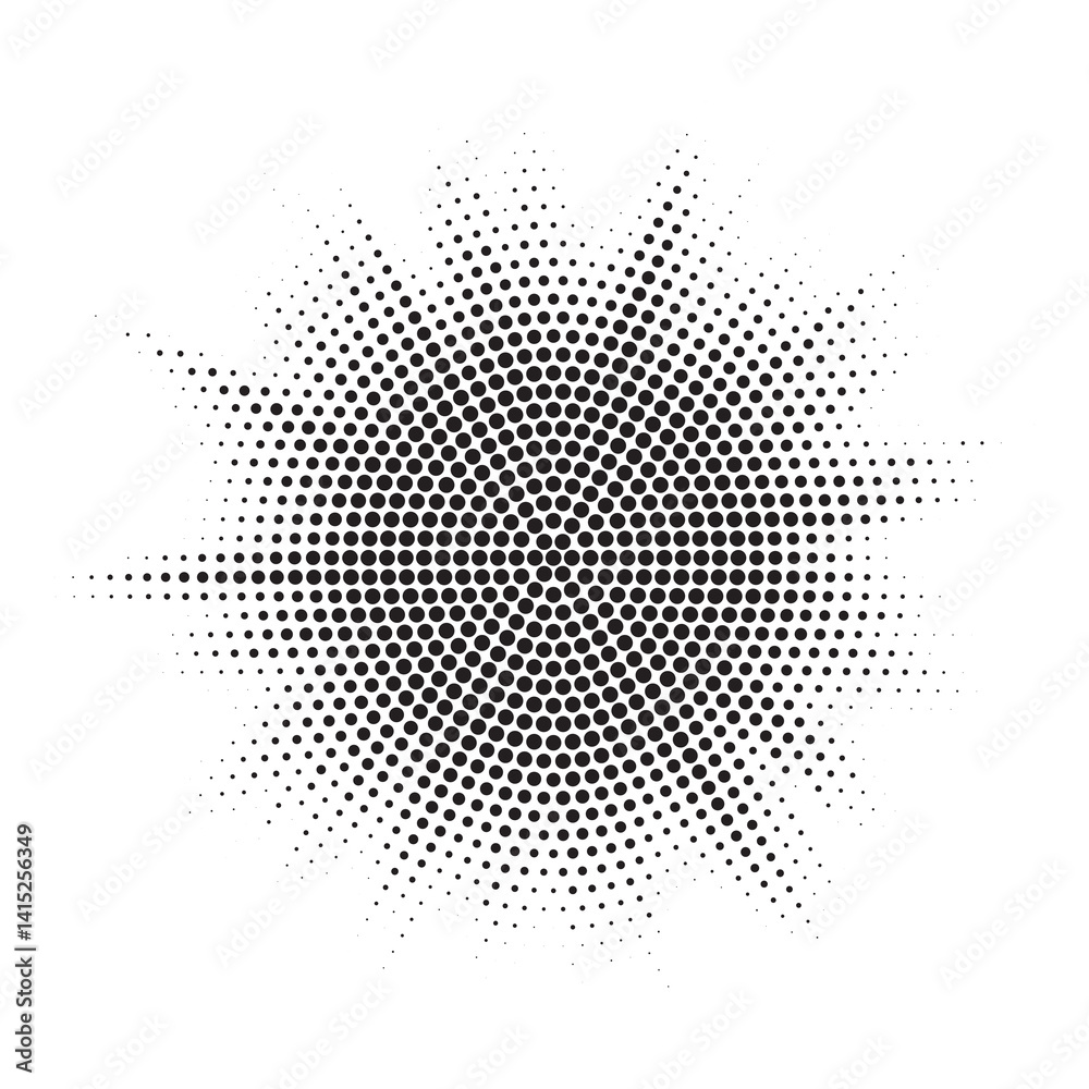 Poster burst halftone light effect. glowing light burst. abstract grunge halftone dots background. vector i