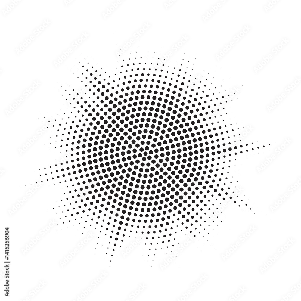 Poster burst halftone light effect. glowing light burst. abstract grunge halftone dots background. vector i