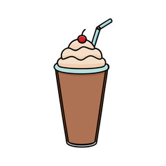 Chocolate Milkshake with Cherry on Top