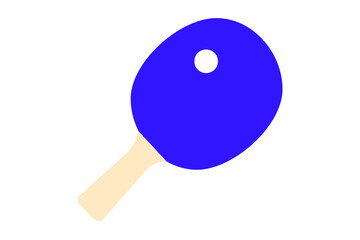 white ball and blue table tennis racket bat/racket and ball for table tennis ping pong