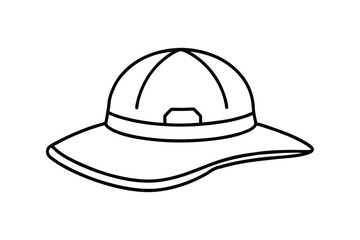Line art illustration of a cap with an urban street fashion look.eps