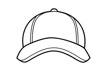 Line art illustration of a minimalist dad cap.eps