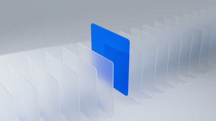 Transparent Blue 3D Layers