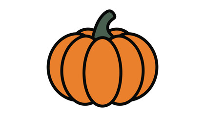 Simple and Cute Pumpkin Icon for Halloween and Fall Season High Resolution Picture