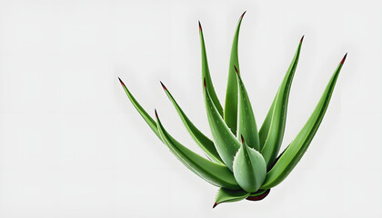 Obraz premium Aloe Vera isolated on transparent background, old botanical illustration, pop art, with white tones