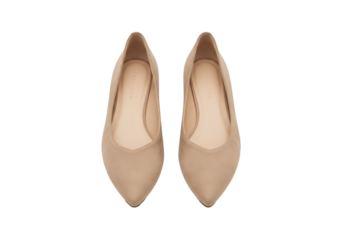 woman beautiful flat shoes on white background