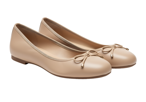 woman beautiful flat shoes on white background