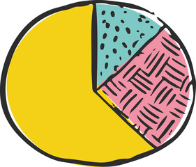 hand-drawn infographic elements in pastel colors, including speech bubbles, pie charts, bar graphs, arrows, numbered pointers, and headline banners. Designed in a sketchy, doodle style.