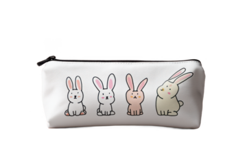 Bunny Buddies Pencil Case: A Whimsical Accessory for School, Art, or Everyday Use with Cute Cartoon Rabbits