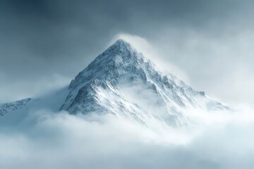 Mountain peak cloudscape scenery