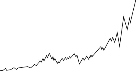 Zigzag shaped black line indicating alternating data directions in a series.
