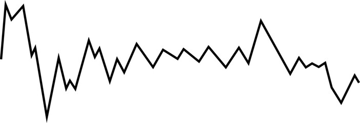Market data shown with a single vector line demonstrating transitions in performance.