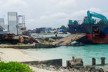 rotten shipyard on gulhi island maledives