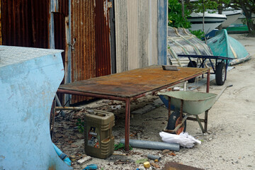 rotten shipyard on gulhi island maledives