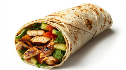 Fresh tortilla wraps with fillings