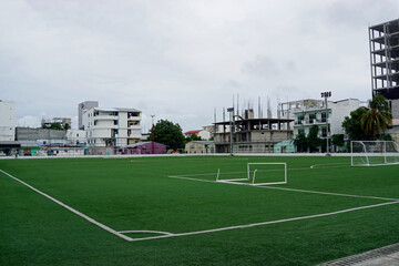 new soccer fiel on maafushi island