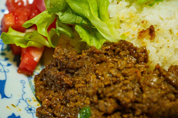 美味しそうなドライカレー