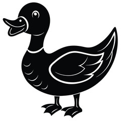 Lake Ducks Vector Silhouette