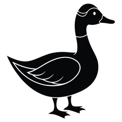 Lake Ducks Vector Silhouette