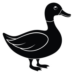 Lake Ducks Vector Silhouette