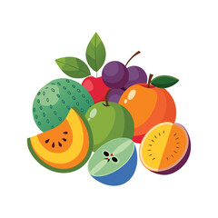 Assortment of Fresh and Colorful Fruits
