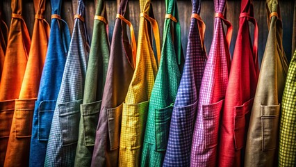 Silhouette of Apron Fabric Textures: Close-up Detail Shots