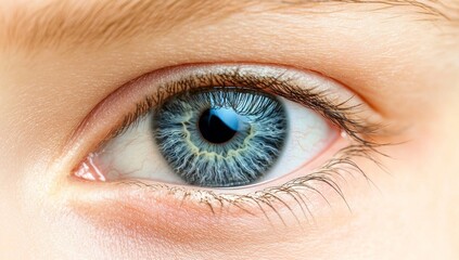 Obraz premium A close-up view of a futuristic eye surrounded by digital business concepts and a visionary focus