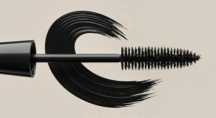 black mascara brush