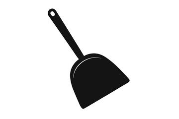 Dustpan icon silhouette vector illustration on white background