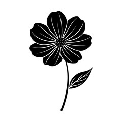Floral blossom vector spring bloom botanical design silhouette